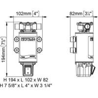 UP1-JS pompa a girante 28 l/min con on/off integrato 12 volt
