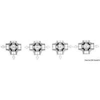 Valvola a sfera a 3 vie femmina/femmina/femmina