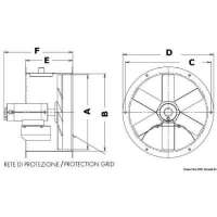 Ventilatore elicoidale con girante polipropilene bilanciate dinamicamente e staticamente