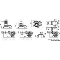 Verricello LEWMAR V8 alto (3500 W) e V8 alto idraulico