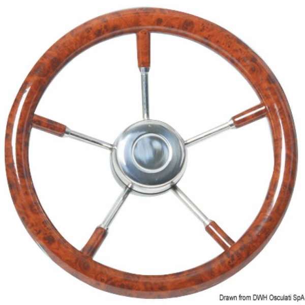 Volante con razze in acciaio inox