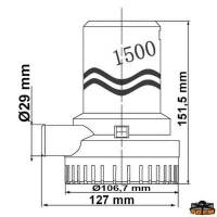 WWB 1500 pompa di sentina1500GPH